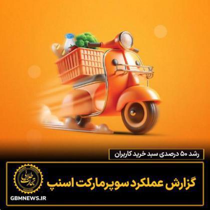 گزارش عملکرد سوپرمارکت اسنپ (تحویل فوری) منتشر شد؛ رشد ۵۰ درصدی سبد خرید کاربران